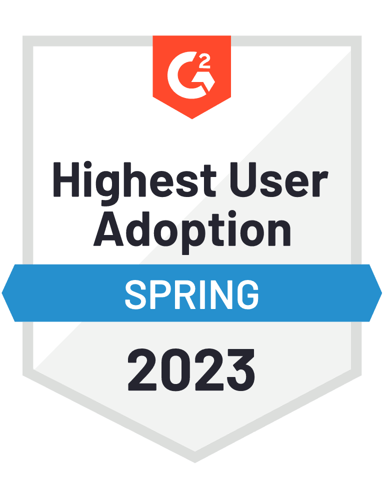 G2 Highest User Adoption